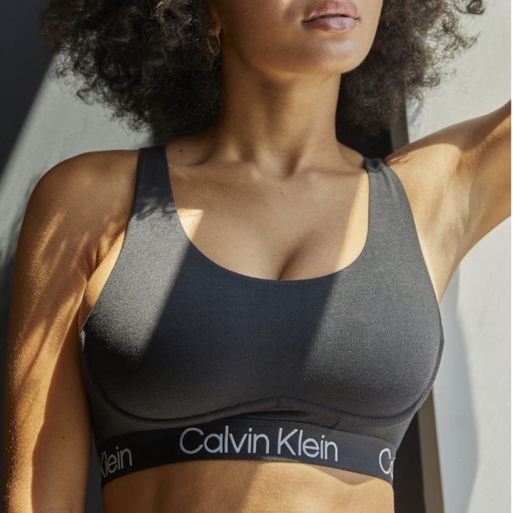 Calvin Klein structured cotton lightly lined bralette